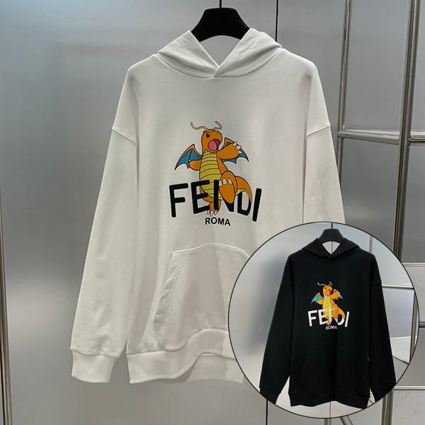 送料無料フェンディ x FRGMT x POKEMON★カイリュー スウェットシャツ 偽物 2色 feu75205
